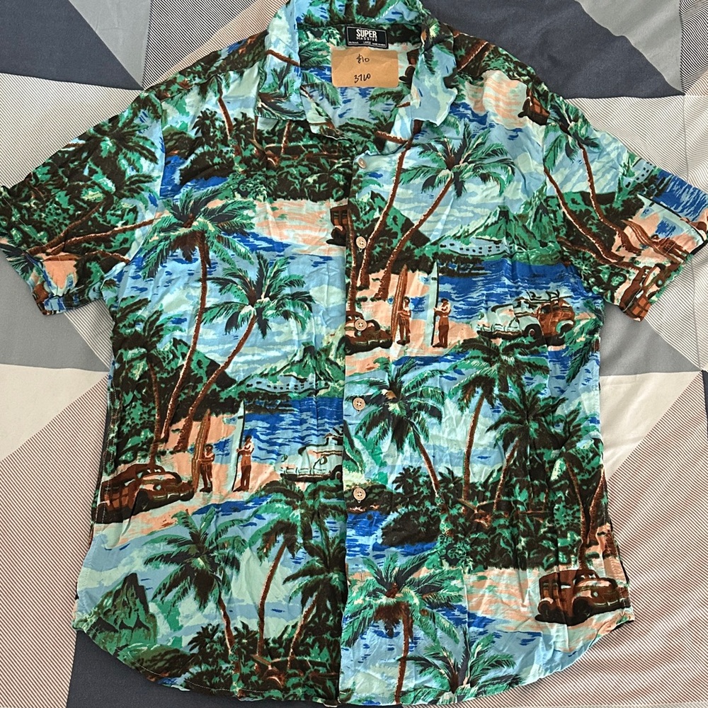 Tropical Scenic Print Casual Shirt
